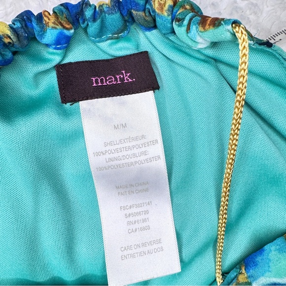 mark. Hi-Low Maxi Dress Green Multicolor Sz S - Picture 9 of 11